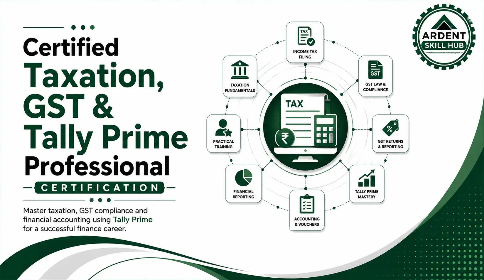 Certified Taxation, GST & Tally Prime Professional (COM-TGST)