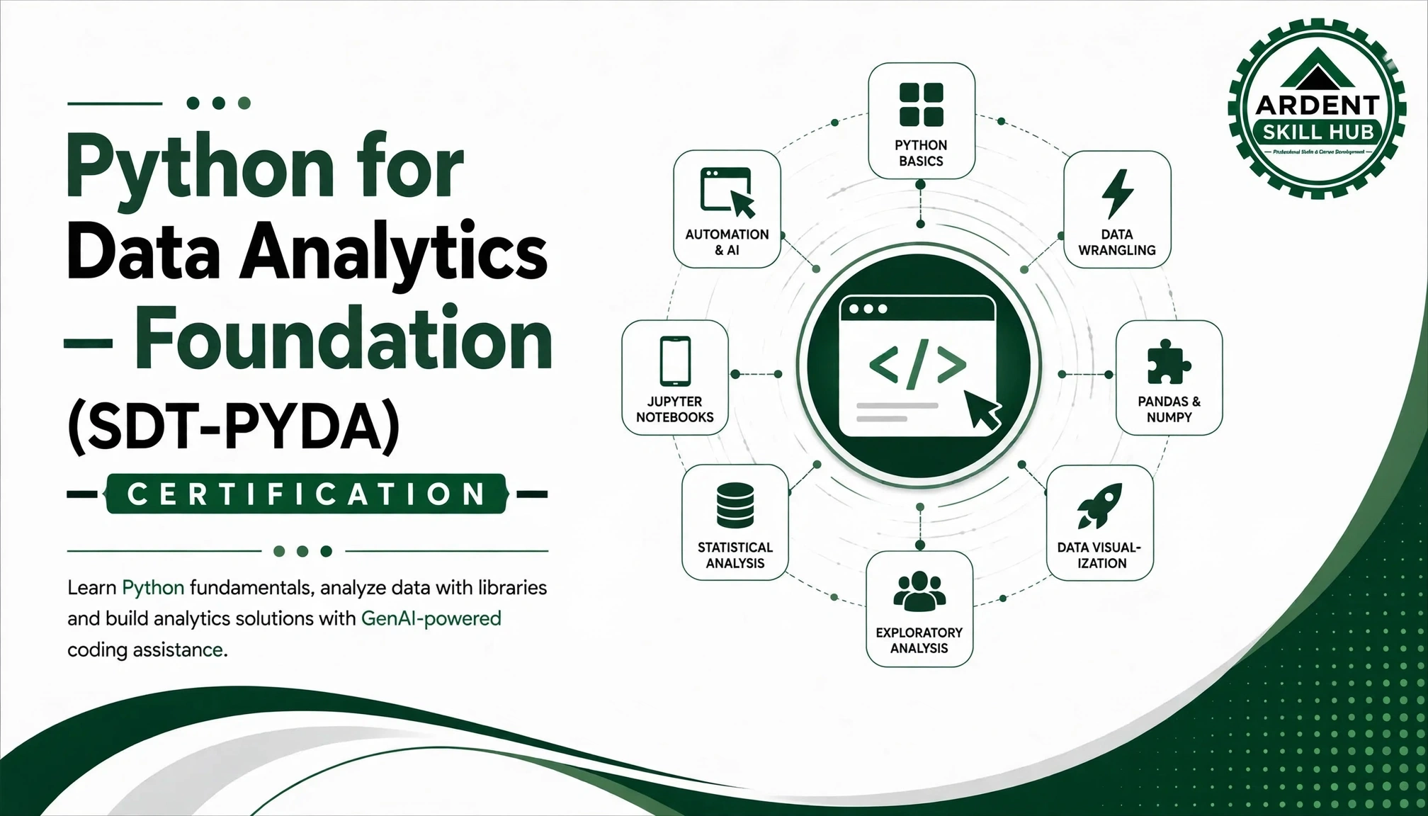 Ardent Certified-Python for Data Analytics & Data Science (PYDA)